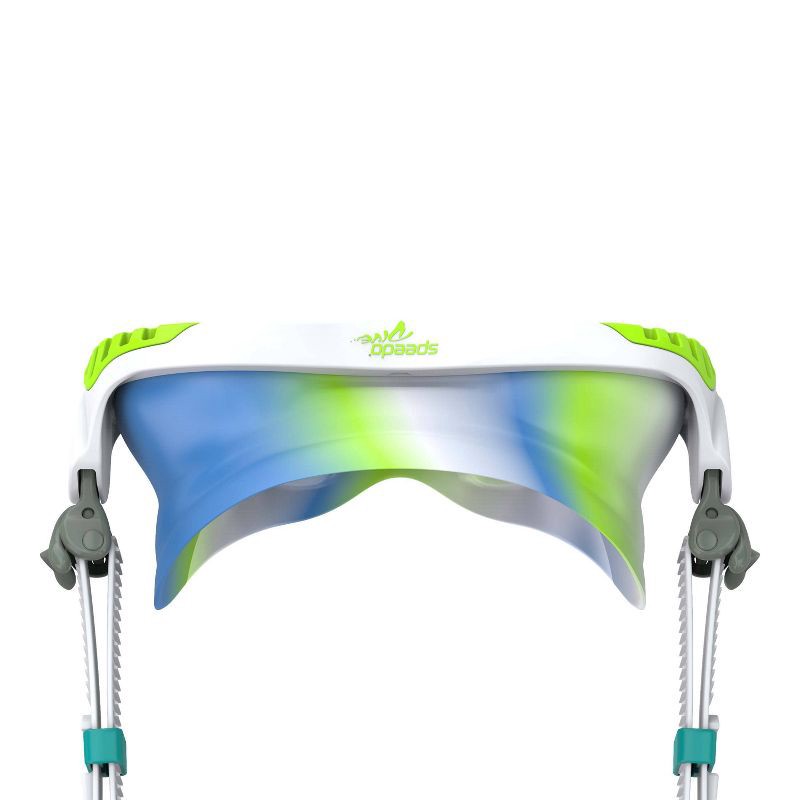 slide 3 of 4, Speedo Junior Wave Watcher Tie Dye Mask - Blue/Green: Ages 6-14 Snorkeling Gear, 1 ct