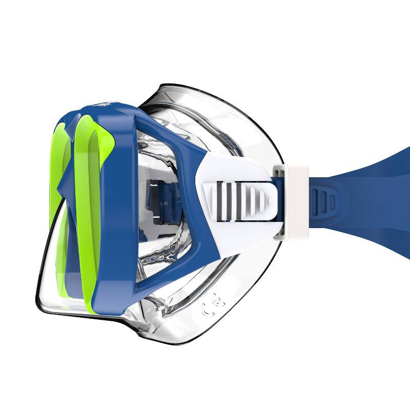 slide 2 of 6, Speedo Junior Reefscout Mask & Snorkel Set - Blue/Green: Ages 6-14, Polycarbonate, 1 ct