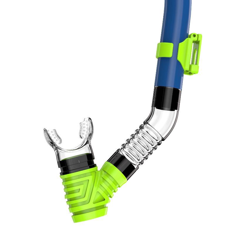 slide 4 of 6, Speedo Junior Reefscout Mask & Snorkel Set - Blue/Green: Ages 6-14, Polycarbonate, 1 ct