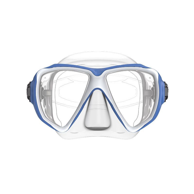 slide 2 of 5, Speedo Adult Mask Snorkel and Fin Set - Blue/White L/XL, 1 ct