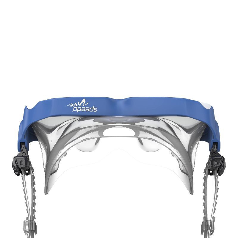 slide 3 of 5, Speedo Adult Mask Snorkel and Fin Set - Blue/White L/XL, 1 ct