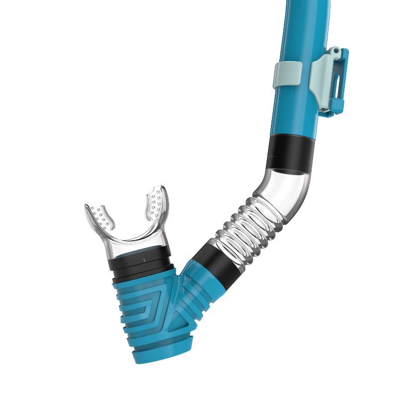 slide 4 of 4, Speedo Junior Mask Snorkel and Fin Set - Turquoise/Gray L/XL, 1 ct