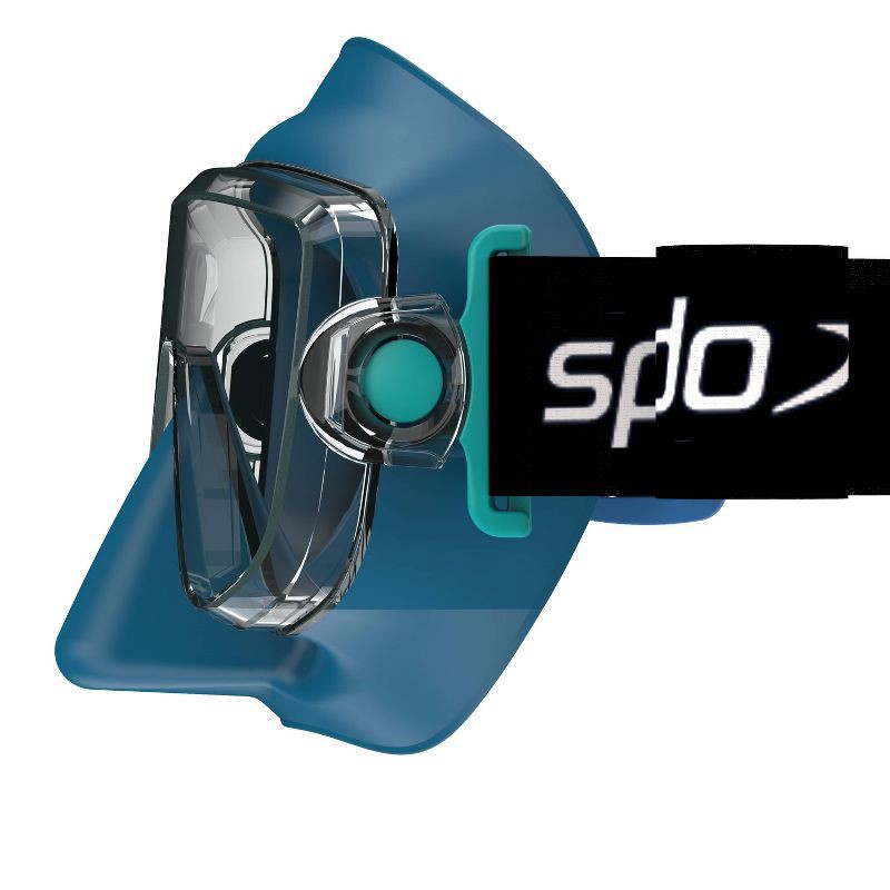 slide 2 of 3, Speedo Adult Travel Dive Mask - Blue/Black: Silicone Snorkeling Gear, Ages 14+, 1 ct