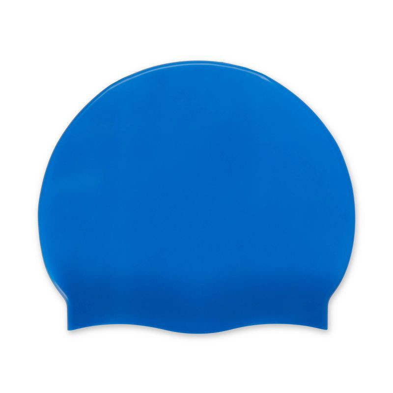 slide 2 of 3, Speedo Junior Silicone Cap - Blue: Youth Swimming Essential, One Size Fits Most, 1 ct