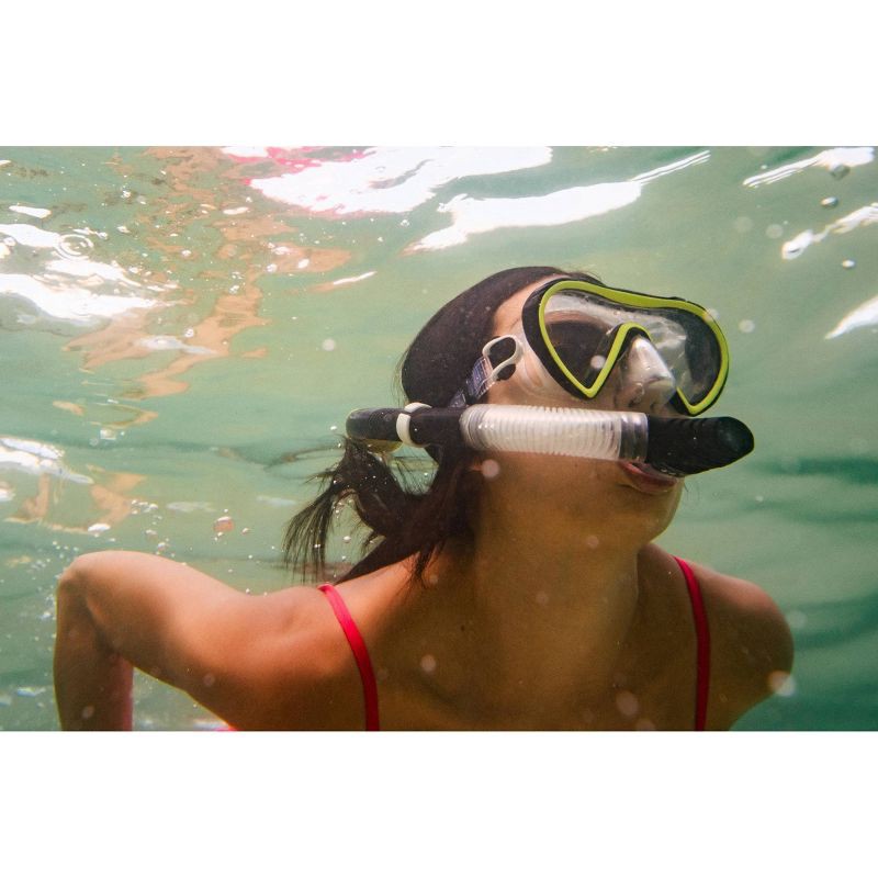 slide 5 of 6, Speedo Adult Expedition Mask & Snorkel Set - Lime/Black: Includes Snorkel, Carrying Case, 1 ct
