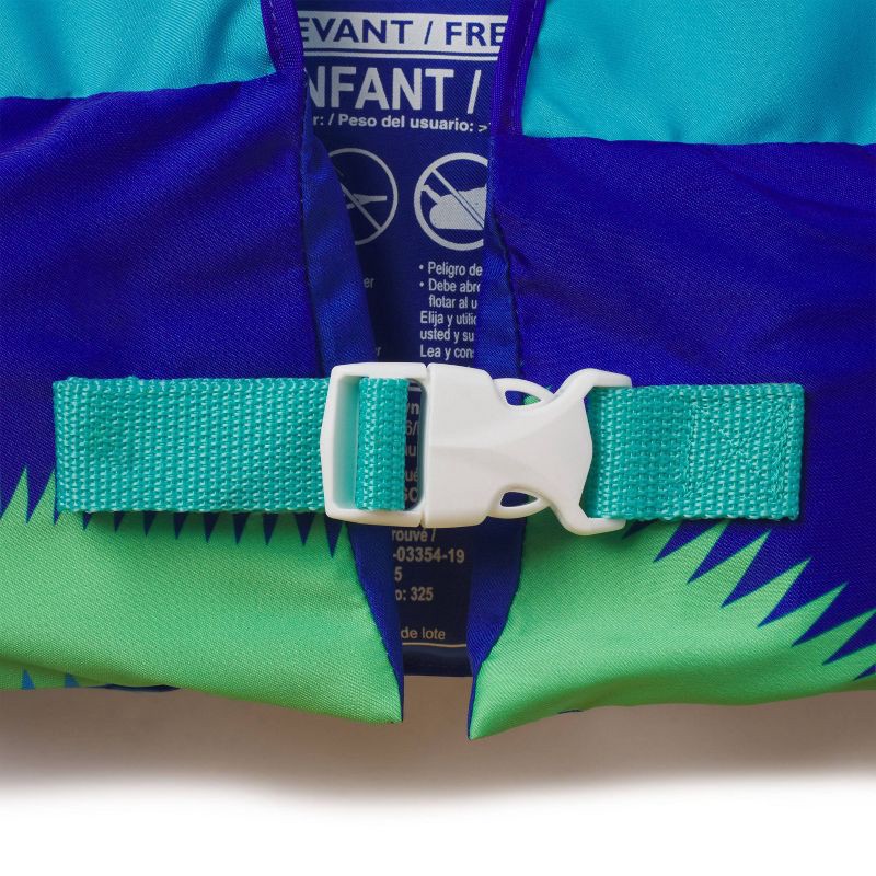 slide 3 of 4, Speedo Splash Jammer - Blue/Green/Teal: Life Jacket Vest, Kids, Polyethylene, 33-55 Pounds, 1 ct