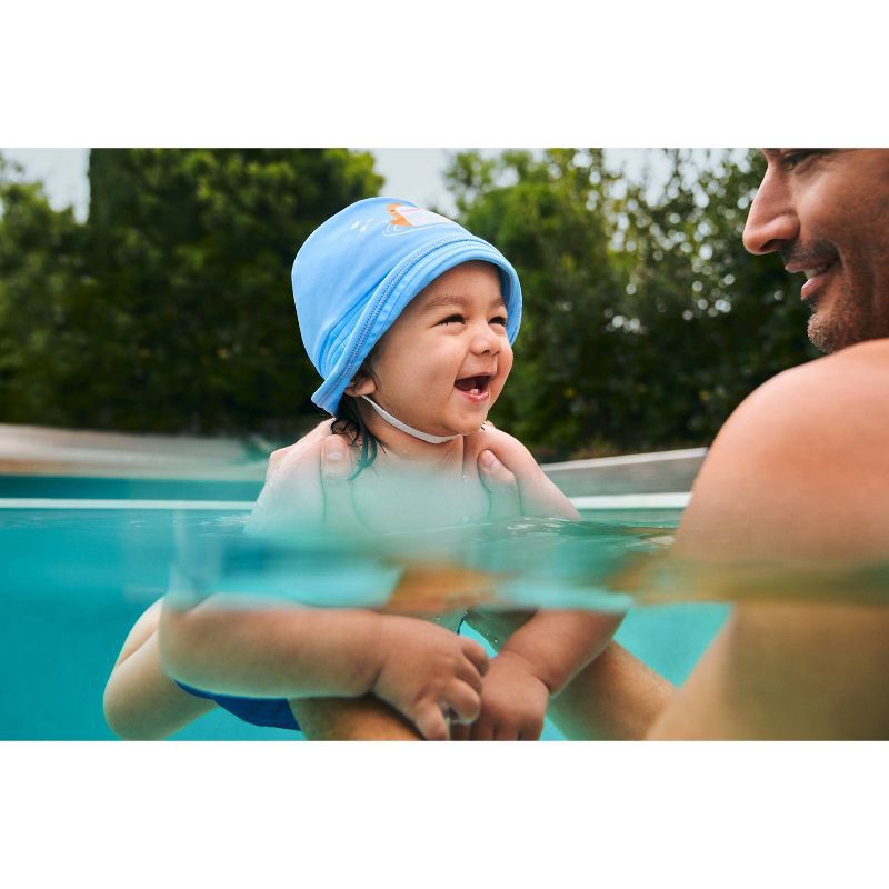 slide 5 of 5, Speedo Kids' Bucket Hat - Blue Shark L/XL: Toddler Swim Accessory, Adjustable Strap, 1 ct