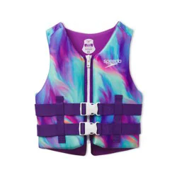 Speedo Junior Life Jacket Vest - Purple: Youth 50-90 lbs, Polyethylene/Polyester, Swim Gear