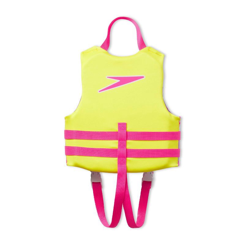 slide 2 of 4, Speedo Kids' Life Jacket Vest - Pink: Child Swim Safety, 33-55 lbs, Zipper & Buckle, 33 ct; 55 lb