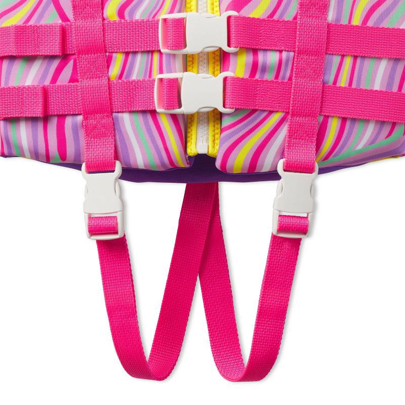 slide 3 of 4, Speedo Kids' Life Jacket Vest - Pink: Child Swim Safety, 33-55 lbs, Zipper & Buckle, 33 ct; 55 lb