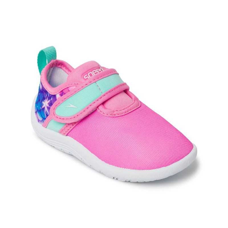 slide 1 of 5, Speedo Kids' Printed Shore Explore Water Shoes - Pink XL: Toddler Swim Shoes, Fish Scale Pattern, 1 ct