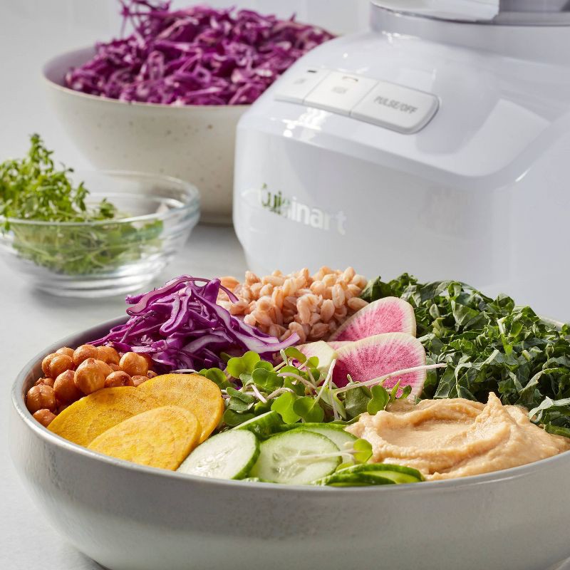 slide 9 of 11, Cuisinart 9 Cups 350W Core Food Processor White FP-9CF: Continuous Feed, Reversible Disc, Dishwasher-Safe Parts, 1 ct