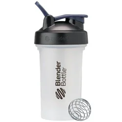 BlenderBottle 20oz Classic V2 Plastic Water Bottle - White: BPA-Free, Screw-On Lid, Portable Drinkware