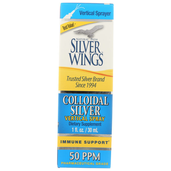 slide 1 of 1, Natural Path / Silver Wings Colloidal Silver Spray 50Ppm, 1 ct