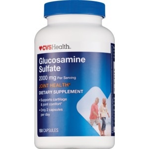 slide 1 of 1, CVS Health Glucosamine Sulfate Capsules 2000mg, 150 ct