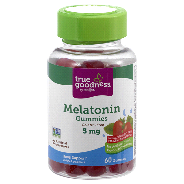 slide 1 of 1, True Goodness Melatonin Gummies, 5 mg, 60 ct