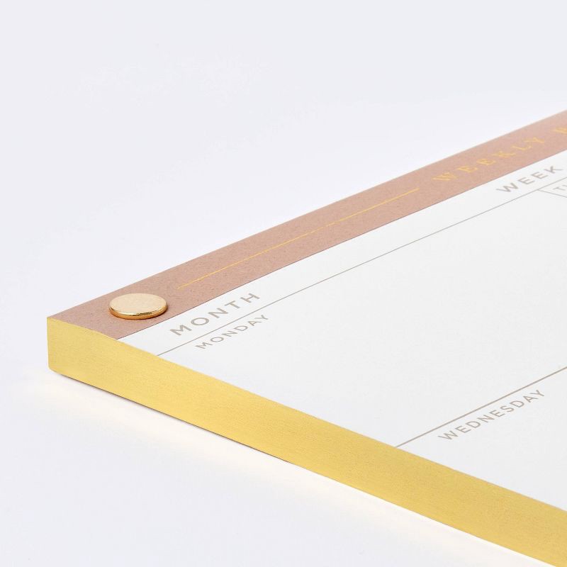 slide 3 of 3, 52 Page Special Rule Weekly Tear Off Planner 10" x 7.5" Mauve - Threshold™: Journal, Notebook, Office Supplies, Stationery, 1 ct