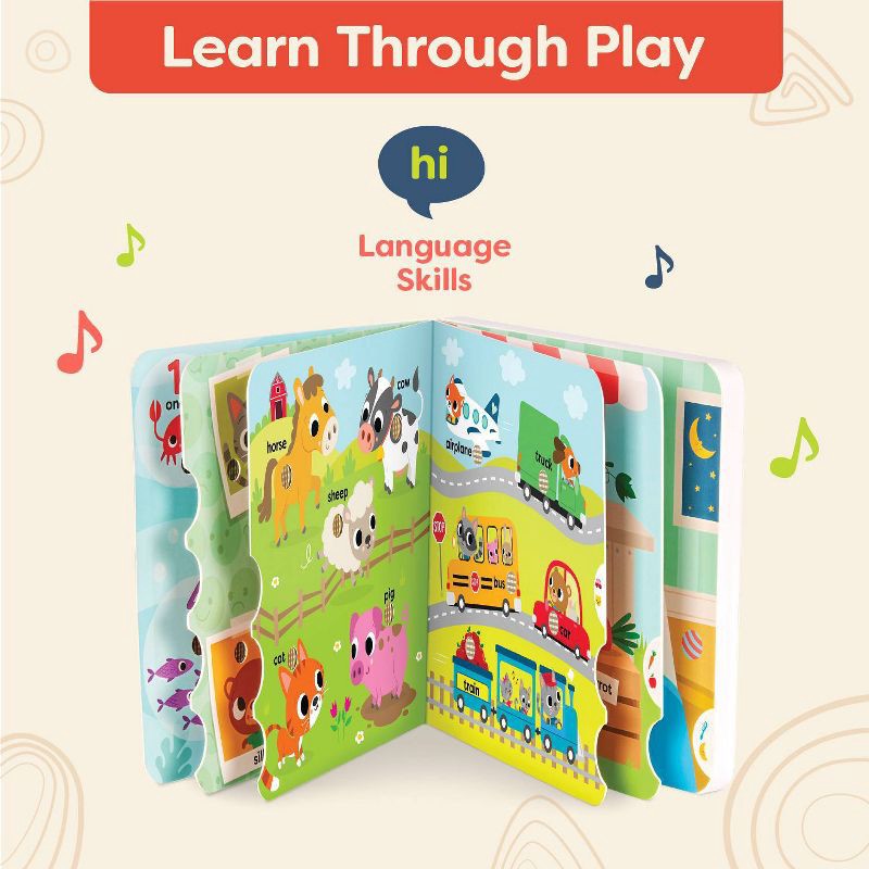 slide 4 of 9, B. toys - Interactive Audio Board Book - Little Listeners: My First Words, 1 ct