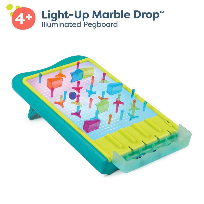 slide 7 of 11, B. toys Light-Up Marble Drop - Marble Run & Peg Art Playset, 1 ct