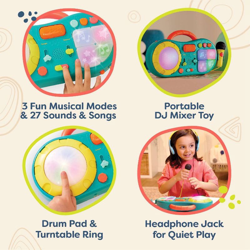slide 4 of 9, B. toys - DJ Mixer Toy - B. MiniMixer, 1 ct