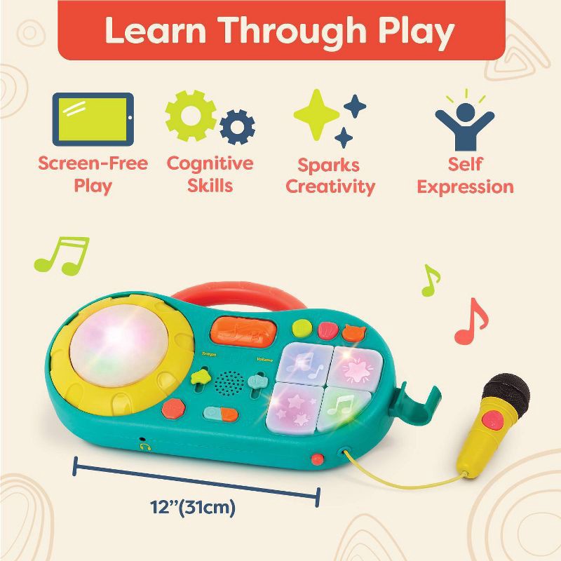 slide 5 of 9, B. toys - DJ Mixer Toy - B. MiniMixer, 1 ct