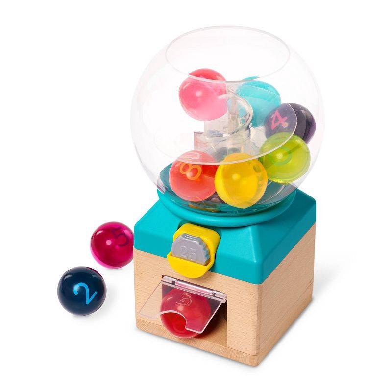 slide 5 of 7, B. toys Rainbow Gumballs - Colors & Numbers Gumball Machine: Baby and Toddler Learning Toy, Fine Motor Skills Development, 1 ct