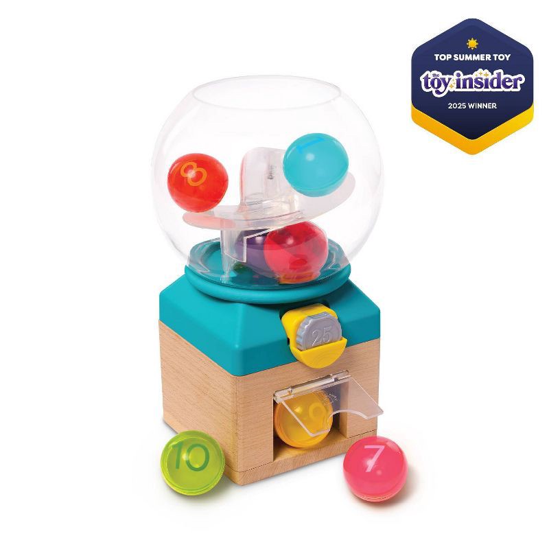 slide 7 of 7, B. toys Rainbow Gumballs - Colors & Numbers Gumball Machine: Baby and Toddler Learning Toy, Fine Motor Skills Development, 1 ct