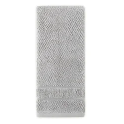 Room & Retreat Performance Textured Hand Towel, 16 in x 28 in, Light Gray