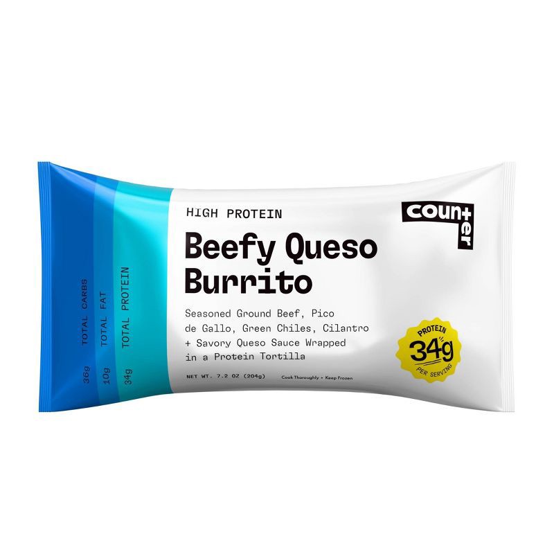 slide 1 of 7, Counter Beefy Queso Burrito - 7.2oz, 7.2 oz