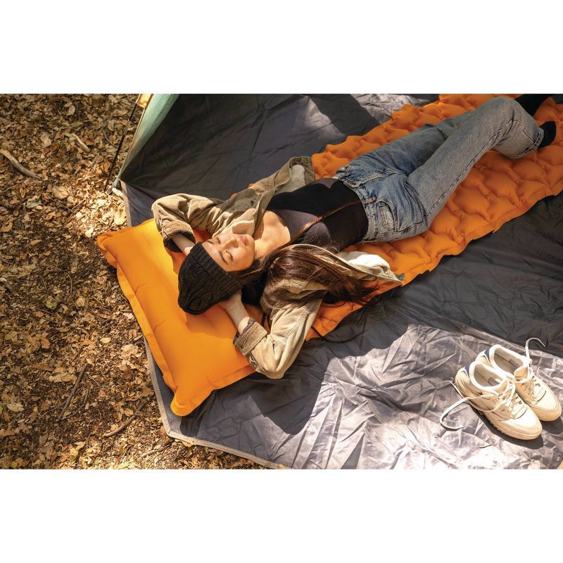 slide 5 of 5, Intex TPU Cot Camping Sleeping Mat with Hand Held Mini USB Pump, 1 ct
