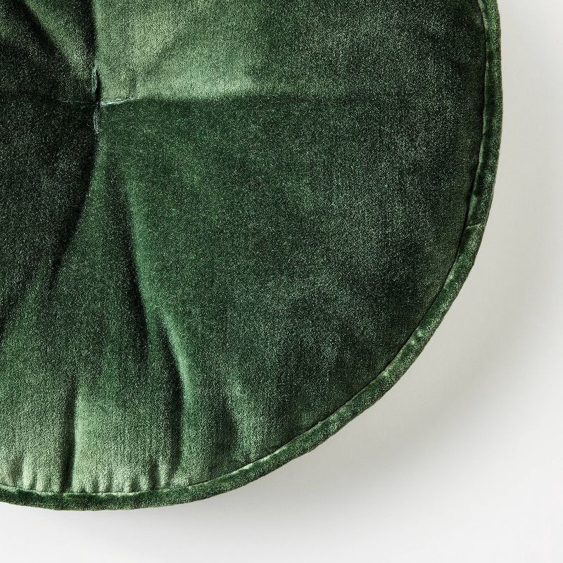 slide 3 of 4, Threshold designed w/Studio McGee Velvet Round Throw Pillow Moss Green - Threshold™ designed with Studio McGee, 1 ct