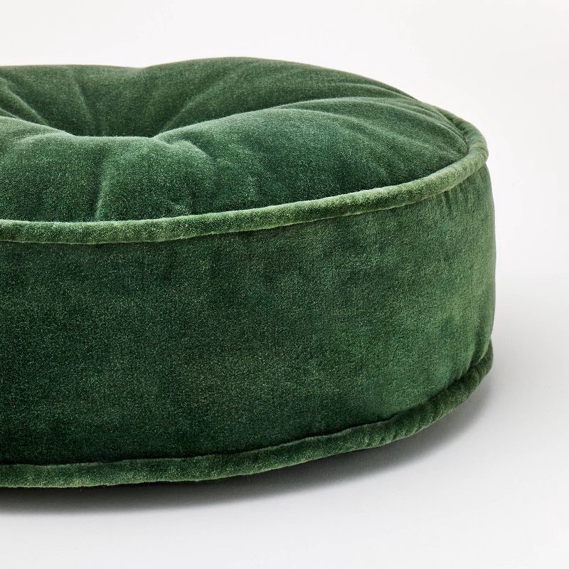 slide 2 of 4, Threshold designed w/Studio McGee Velvet Round Throw Pillow Moss Green - Threshold™ designed with Studio McGee, 1 ct