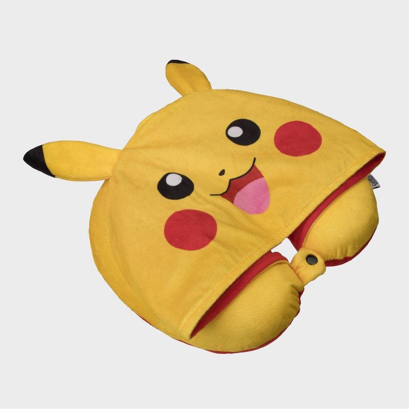 slide 2 of 3, Pokemon Kids' Pikachu Hooded Neck Pillow, 1 ct