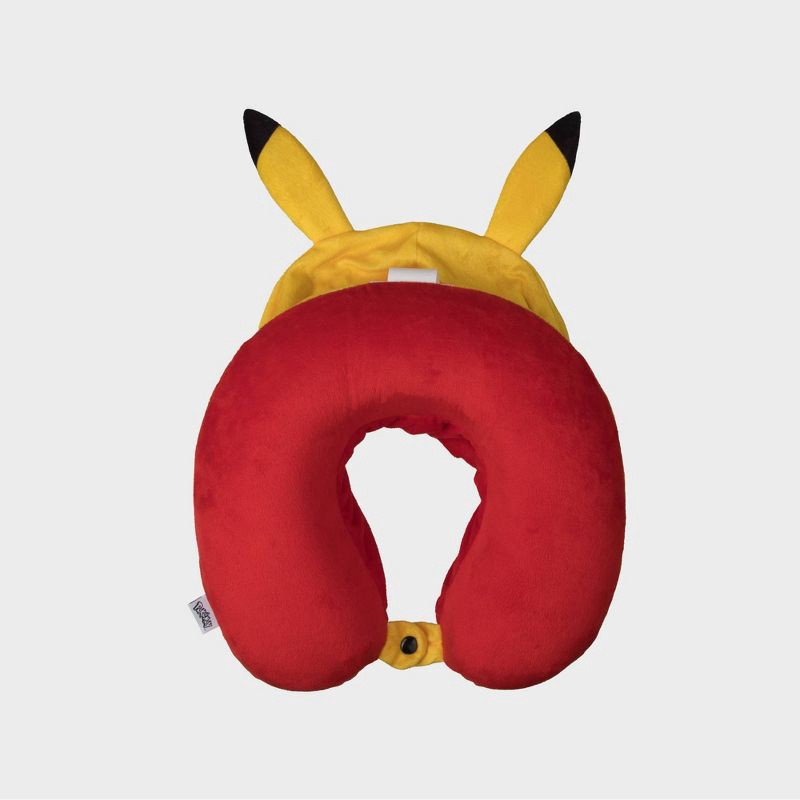 slide 3 of 3, Pokemon Kids' Pikachu Hooded Neck Pillow, 1 ct