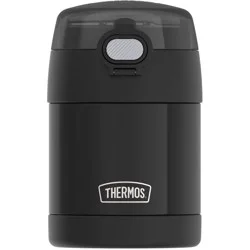 Thermos Kids' 10oz FUNtainer Stainless Steel Food Jar with Snack Top & Spoon - Black