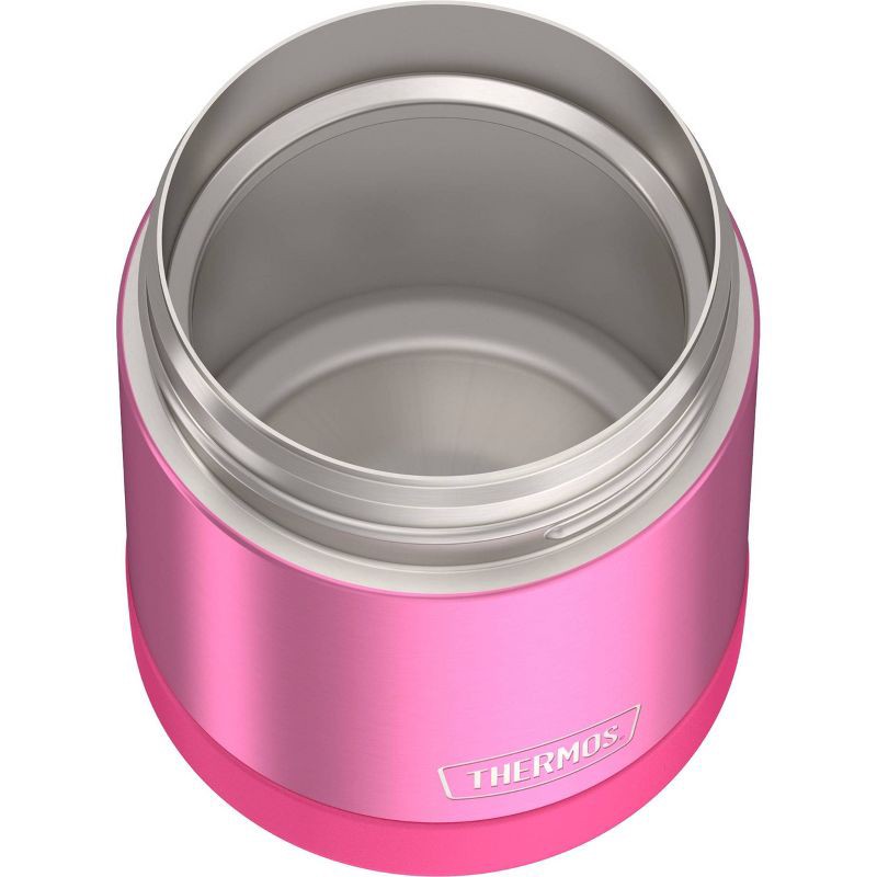 slide 7 of 11, Thermos Kids' 10oz FUNtainer Stainless Steel Food Jar with Snack Top & Spoon - Pink, 10 oz