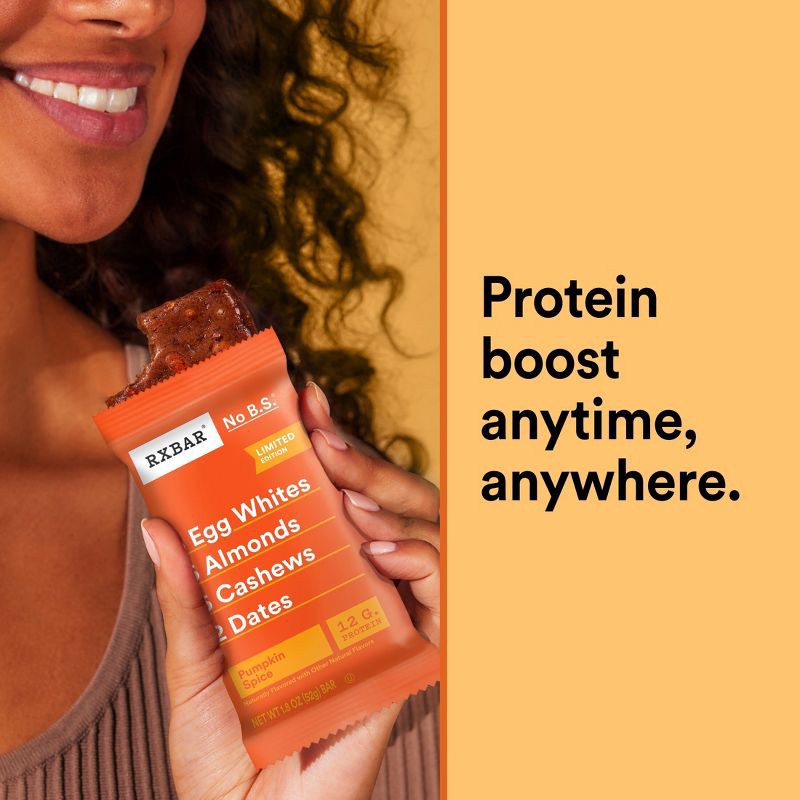slide 7 of 10, RXBAR Pumpkin Spice Protein Bars - 12g Protein - 9.15oz/5ct, 12 gram, 9.15 oz, 5 ct