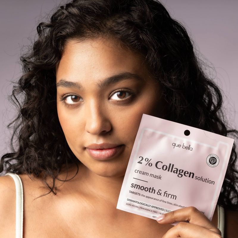 slide 8 of 8, Que Bella 2% Collagen Solution Cream Face Mask - 0.4oz, 0.4 oz
