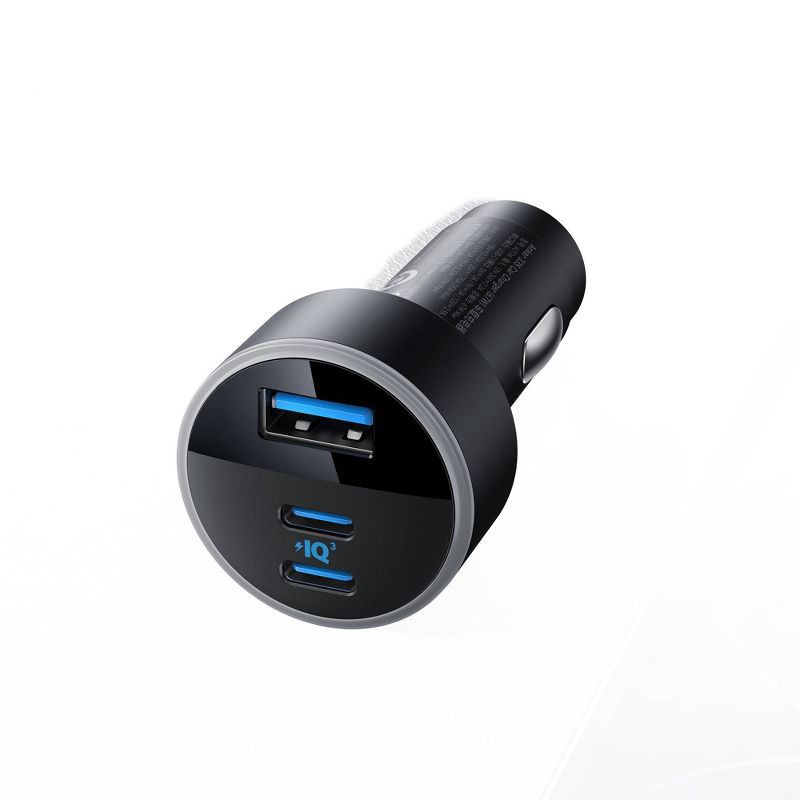 slide 2 of 10, Anker 3-Port 67W Car Charger - Black, 1 ct