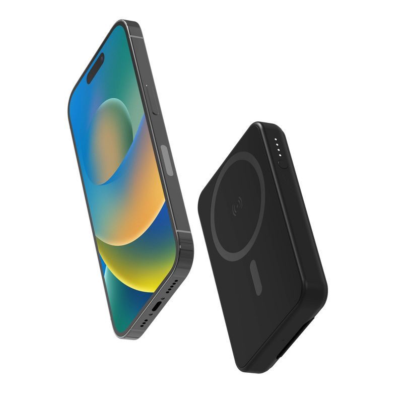 slide 2 of 6, mophie Snap+ Juice Pack Mini with Stand Portable Magnetic Phone Charger 5000mAh Power Bank, 1 ct
