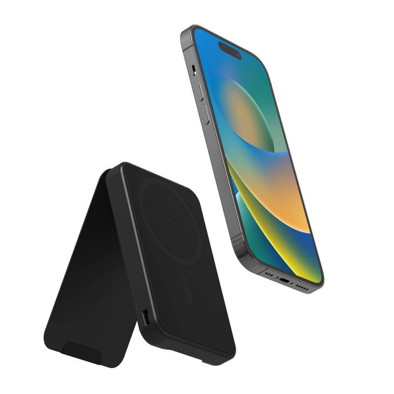 slide 3 of 6, mophie Snap+ Juice Pack Mini with Stand Portable Magnetic Phone Charger 5000mAh Power Bank, 1 ct