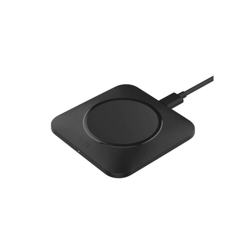 slide 3 of 8, Belkin BoostCharge Pro 15W Universal Easy Align Wireless Charging Pad: Compatible with iPhone 14/15, AirPods, Qi Devices, 1 ct