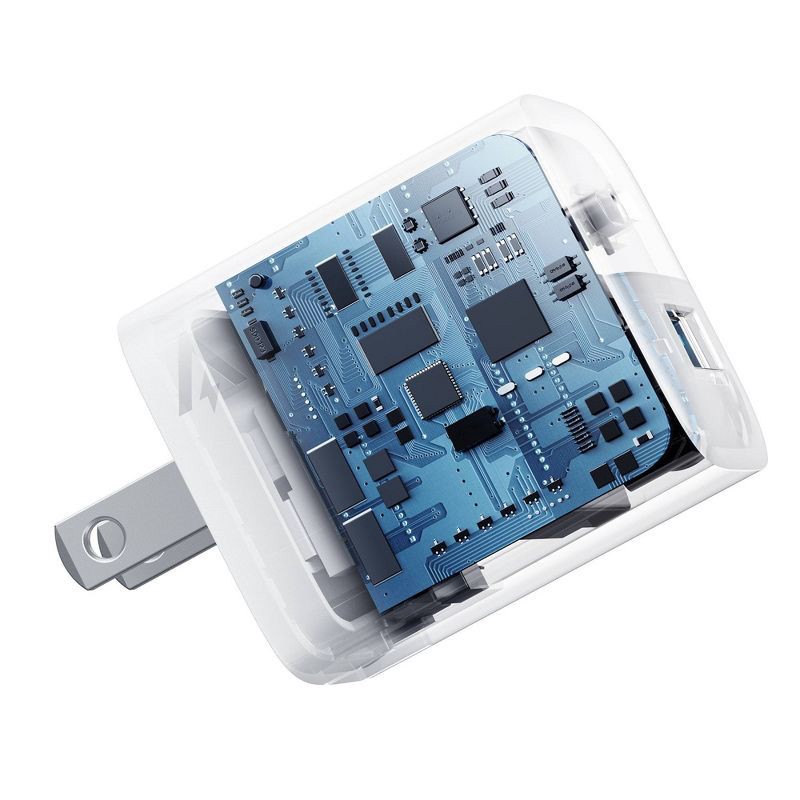 slide 4 of 8, Anker 2 Port 33W Wall Charger with 6' USB-C to USB-C Cable - White: Quick Charge, 9V Output, 1 ct