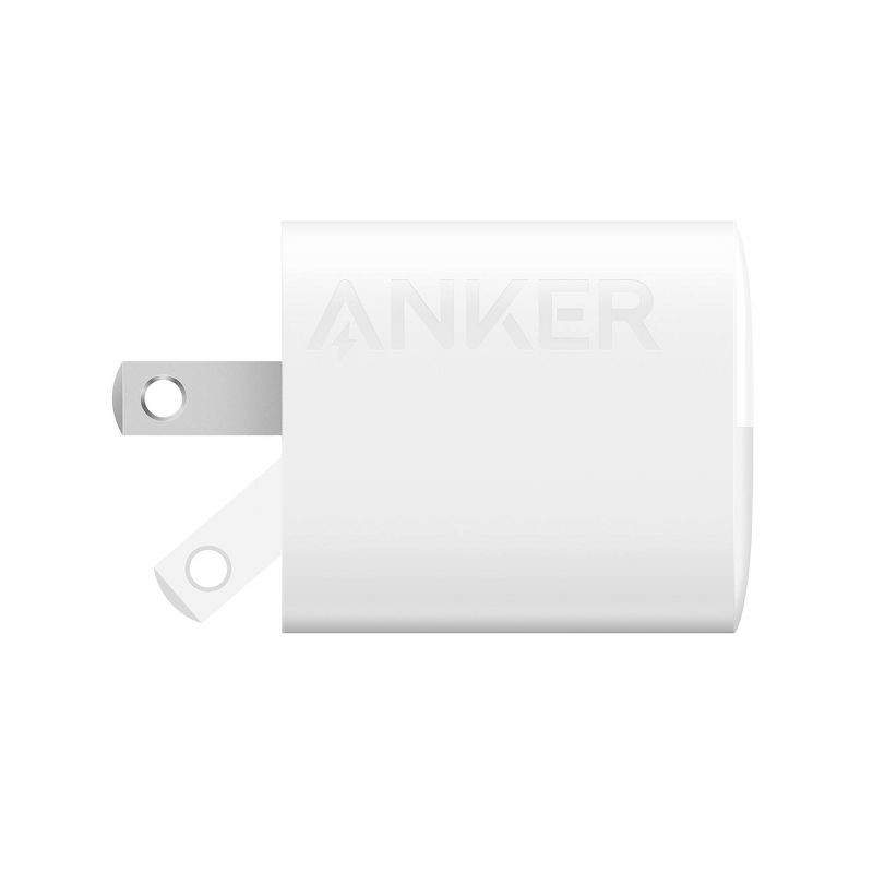 slide 3 of 8, Anker 2-Port 32W Wall Charger with 6' Lightning to USB-C Cable - White: Quick Charge USBC Block, 1 ct