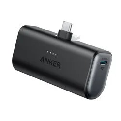Anker Nano 5000mAh 22.5W Power Bank with Built-in USB-C Connector - Black: Smart Charging, 9V Output
