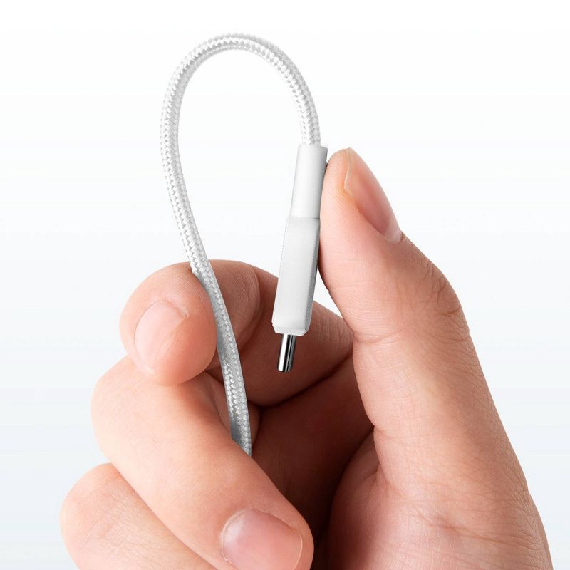slide 2 of 5, Anker 6' 60W Braided USB-C to USB-C Max Fast Charging Cable - White, 1 ct