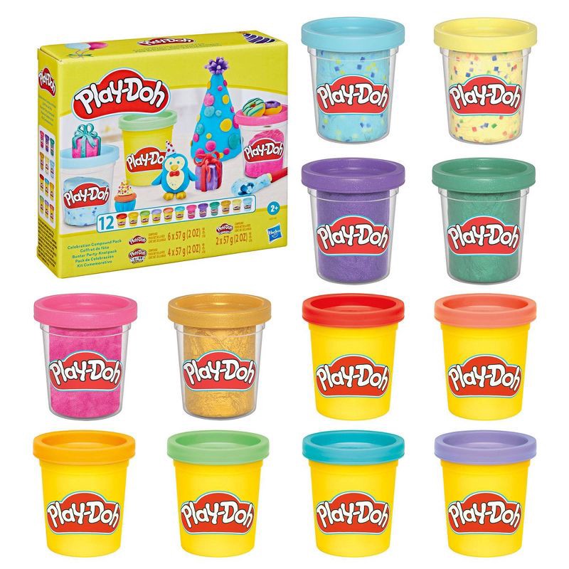 slide 1 of 7, Play-Doh Celebration Compound Multipack - 12pc, 12 ct