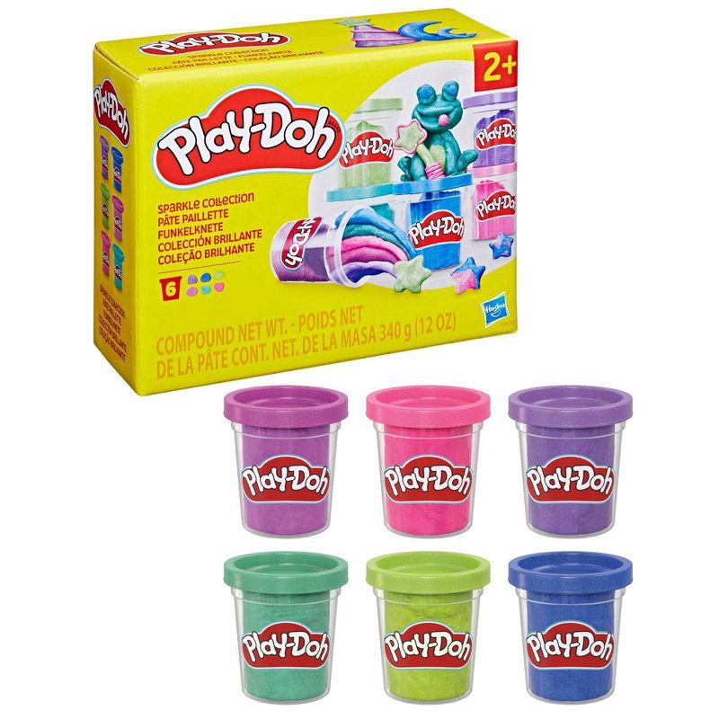 slide 3 of 9, Play-Doh Sparkle Compound Collection 2.0 Bulk Multipack - 6pc, 6 ct