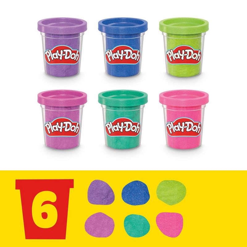 slide 5 of 9, Play-Doh Sparkle Compound Collection 2.0 Bulk Multipack - 6pc, 6 ct