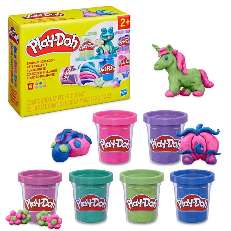 slide 1 of 9, Play-Doh Sparkle Compound Collection 2.0 Bulk Multipack - 6pc, 6 ct